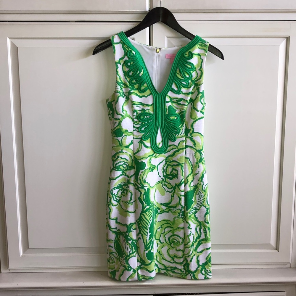 Lily Pulitzer green and white dress